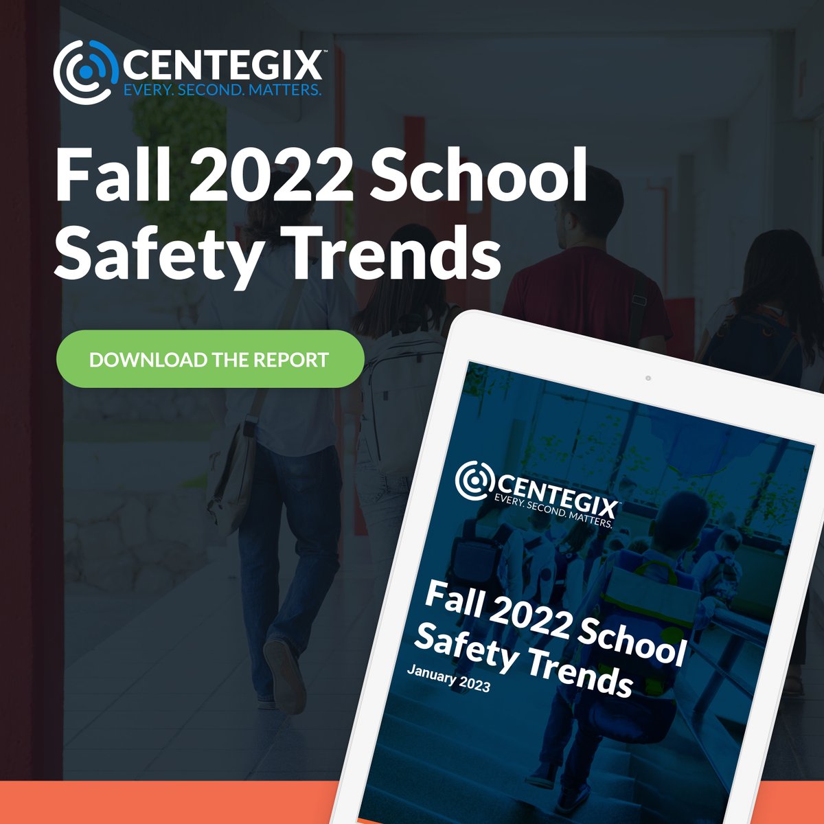 _Centegix's tweet photo. Fill in the blank:
In order to keep staff and students safe in schools, they need ______.
Download our Fall 2022 #SchoolSafety Trends to see what schools really need now → https://t.co/wQs68fEXHv
#CrisisAlert #SafetyReport https://t.co/VpD7bL7F2u