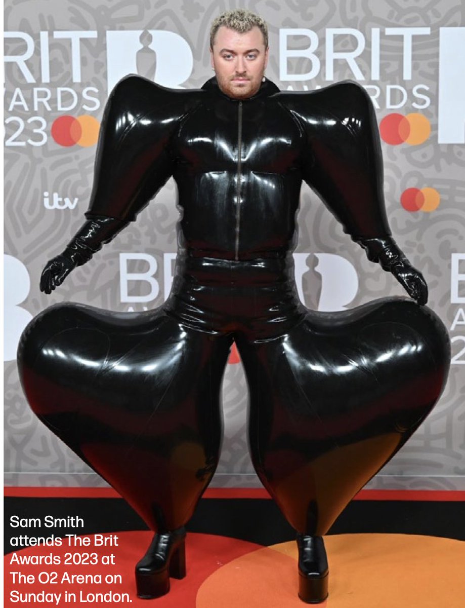 BrandingVidbits's tweet image. OK Sam Smith who was the unfortunate person sitting next to you at the British Awards show??  Thank goodness for Rock Stars and actors who keep fashion stretched to the outer limits. #fashionfantasy #expressyourself