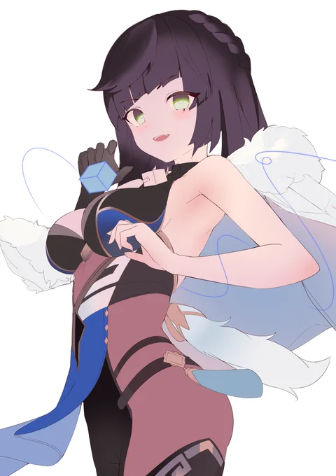 Making that unfinished yelan from a while ago into a finished print. 