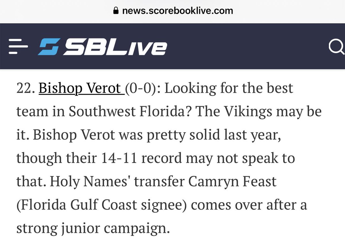 cam_feast2023's tweet photo. Thanks to @SBLiveFL &amp; @TheNewsPress for the great press releases on @BVHS_Softball. Now it’s time to get to work!😤#WingsUp #onemorering #Noflyzone @gaimpactcaymol @FGCUSBDeiros @CoachJenna33 @BillKempSports @Los_Stuff @JustAdamFisher @KlutchSports
@ByDLFernandez @Andy_Villamarzo https://t.co/UAWy9gmNG7