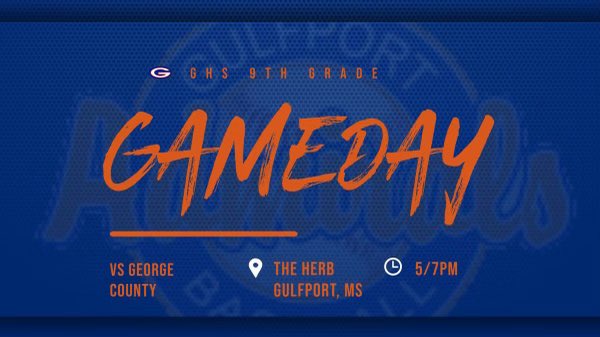 HighGulfport's tweet photo. It’s GAMEDAY for our 9th Grade Team! They will host George County at The Herb at 5pm/7pm! https://t.co/IBYv2aMCZa