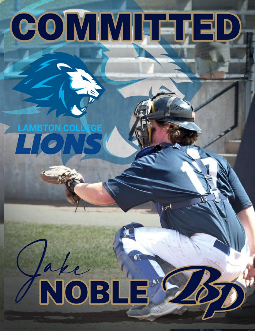 🚨COLLEGE COMMIT🚨

We are proud to announce that our very own Jake Noble 2023 grad has commited to Lambton College. Jake has worked hard for this opportunity & will look to earn a starting role behind the plate for the Lions.
@LambtonLions
@AlBezaireLC
Congratulations, Jake!