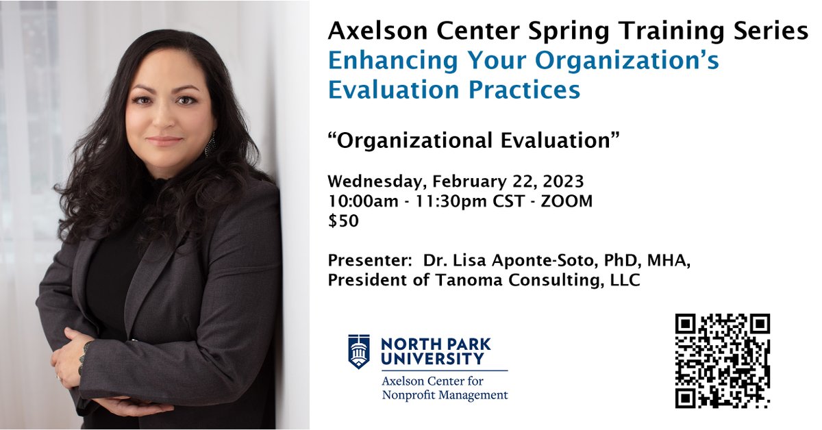 Are you looking to assess the overall functioning of your nonprofit? Then hurry up and register for a workshop with Lisa Aponte-Soto on comprehensive organizational evaluations! Learn more here now: lnkd.in/gBZV4Wqv