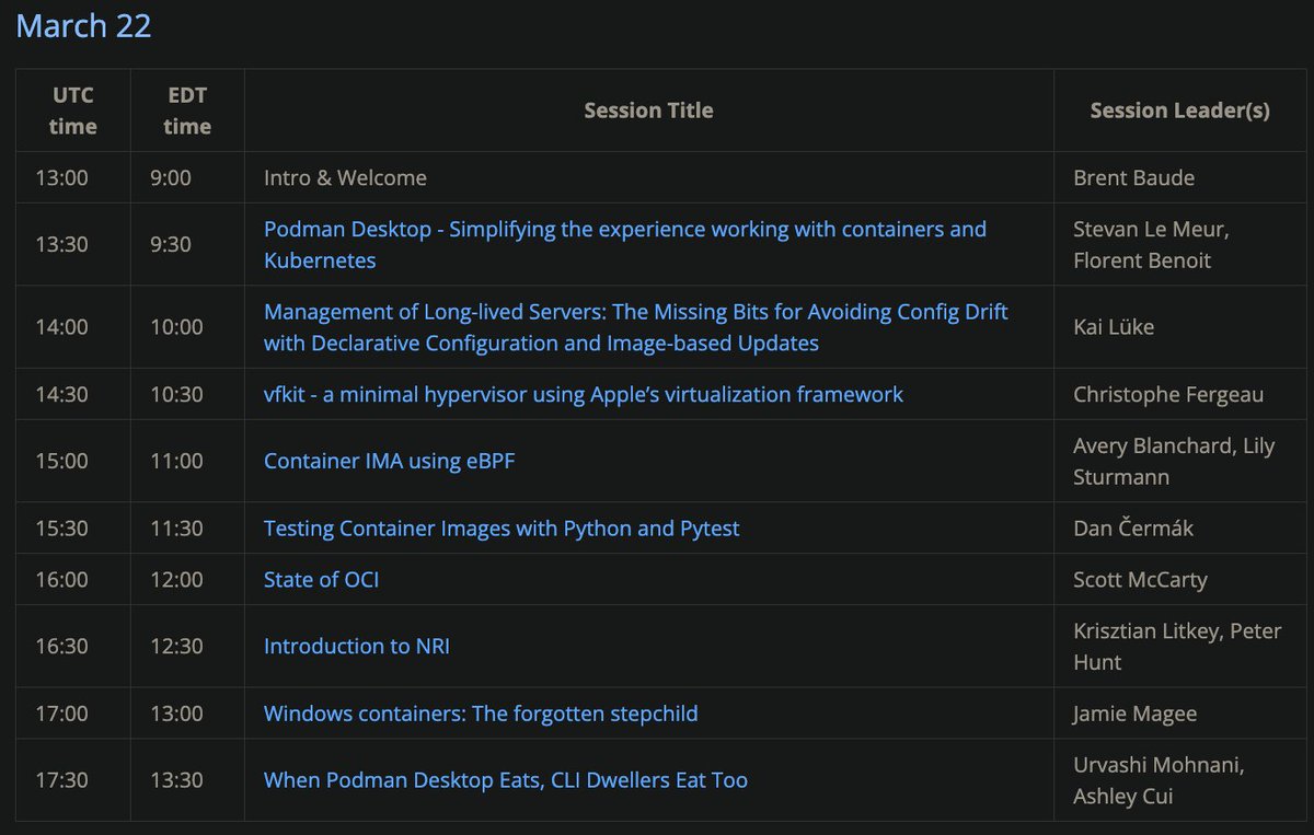 developerguyba's tweet photo. 📢🥁Registration for #ContainerPlumbing is now open!  Check out the schedule,  and do not forget to register on March 23. ☝️
#ebpf #oci #immutable #containerruntimes #wasm #wasi #nerdctl #referrersapi
➡️https://t.co/nWVSZcB91L https://t.co/UdVSrslfrF