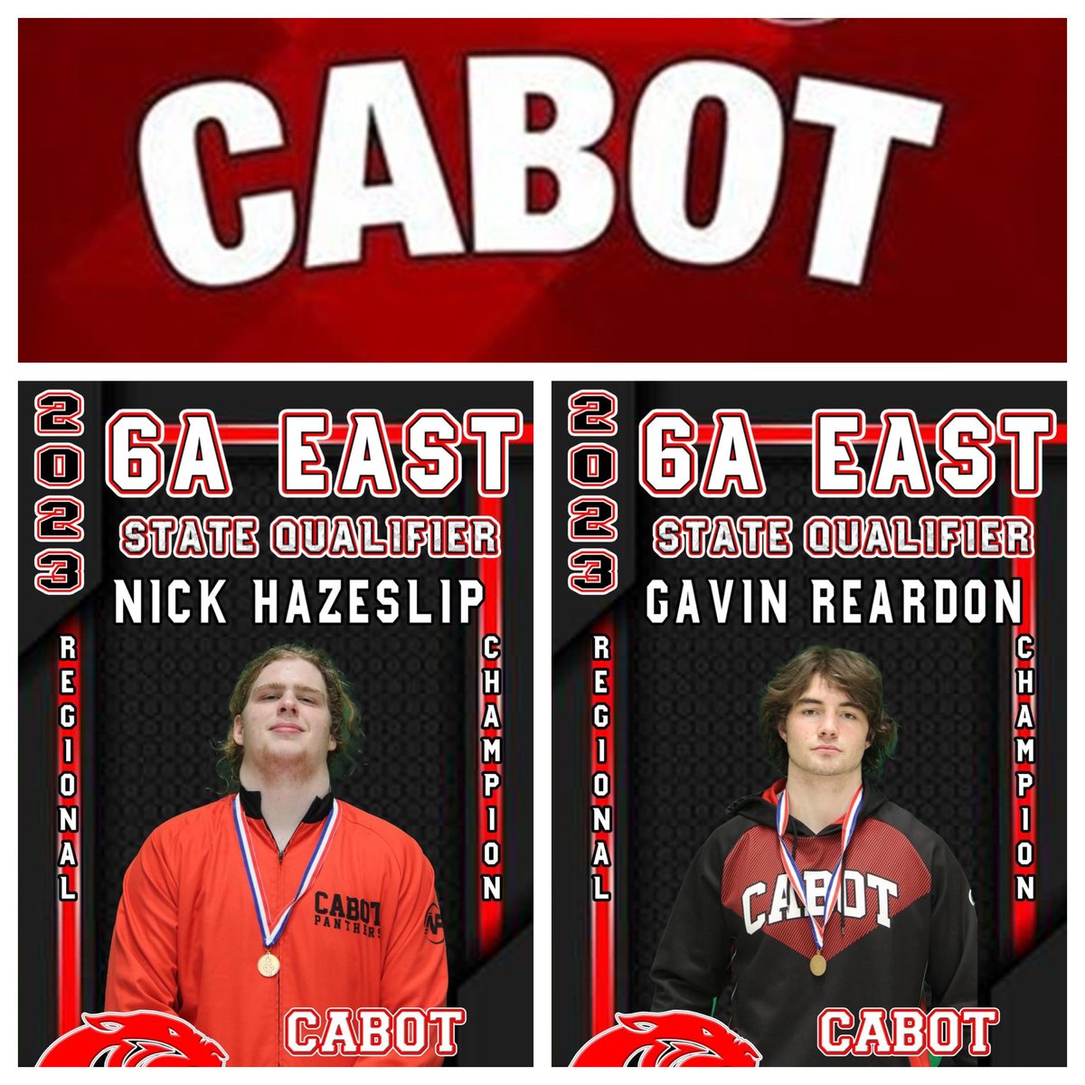 Panther Wrestling (@cabotwrestling) on Twitter photo We hosted the 6A East Regionals this past Saturday, our athletes did amazing. We qualified all 14 boys and all 6 girls! Congratulations to our State Qualifiers! <a href="/CabotAthDept/">Cabot Athletic Dept.</a> <a href="/cabotsd/">Cabot Public Schools</a> <a href="/CabotHigh/">Cabot High School</a> <a href="/CabotFA/">Cabot FA</a> We hosted the 6A East Regionals this past Saturday, our athletes did amazing. We qualified all 14 boys and all 6 girls! Congratulations to our State Qualifiers! <a href="/CabotAthDept/">Cabot Athletic Dept.</a> <a href="/cabotsd/">Cabot Public Schools</a> <a href="/CabotHigh/">Cabot High School</a> <a href="/CabotFA/">Cabot FA</a>