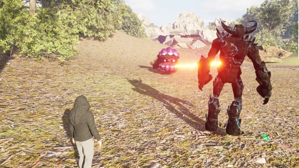 playdwellink's tweet photo. just a little screenshot of our little demo we finished. here you can see an wild enemy Illushell attacking the player´s Kohcol. Since Mecha isn´t super effective against Satanic Servants, the player should be fine in this case and only lose a bit of HP.
#dwellink #playdwellink https://t.co/tAVNBzWLSY