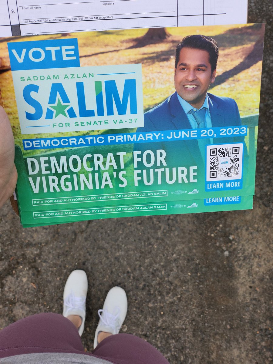 Got my steps in while knocking doors for @SalimVASenate today! Everyone reading this should go follow and support him 💪 #VirginiaPolitics