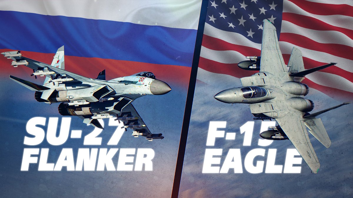 American F-15 Eagle Takes on the Russian Su-27 Flanker video can be found here: youtube.com/watch?v=R0eQRB…