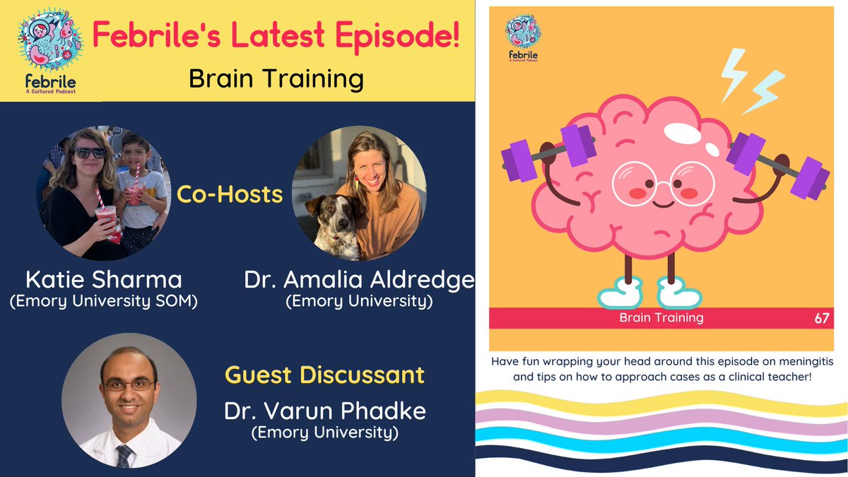 🧠Some brain training on CNS infection - this ep is not just about meningitis though! Boost your approach as clinical teacher too!

🔥Ft @EmoryInfectDis ⭐️@krobz, @AldredgeAmalia, @VarunPhadke2 

👂Subscribe anywhere🎙️found febrilepodcast.captivate.fm/listen

#IDTwitter #IDMedEd #MedTwitter