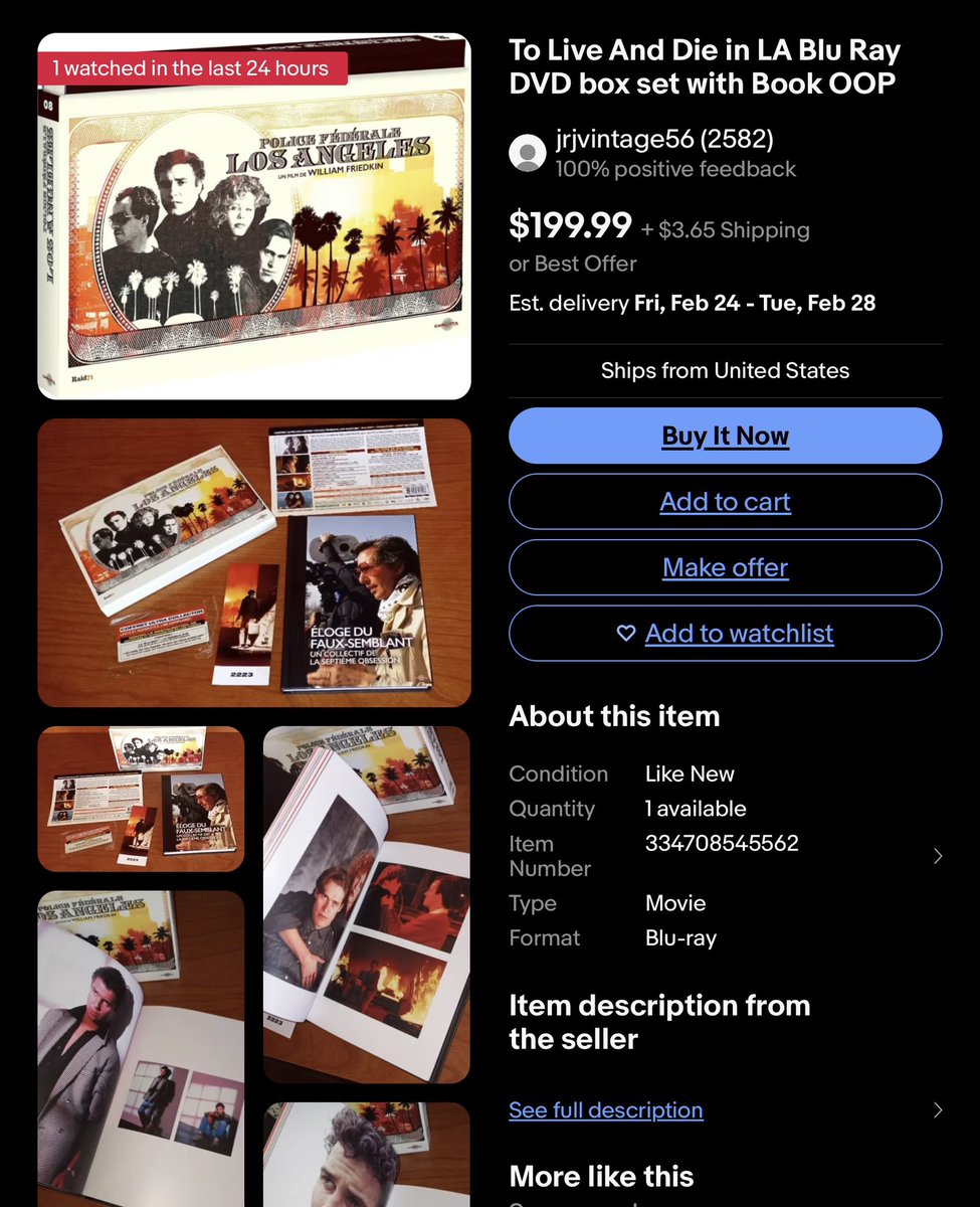 MoRICHMAN300's tweet image. @BurnettRM I found something on ebay you may be interested in, it’s a little pricey but it may be worth it to you.   #letsgetphysicalmedia #postgeeksingularity