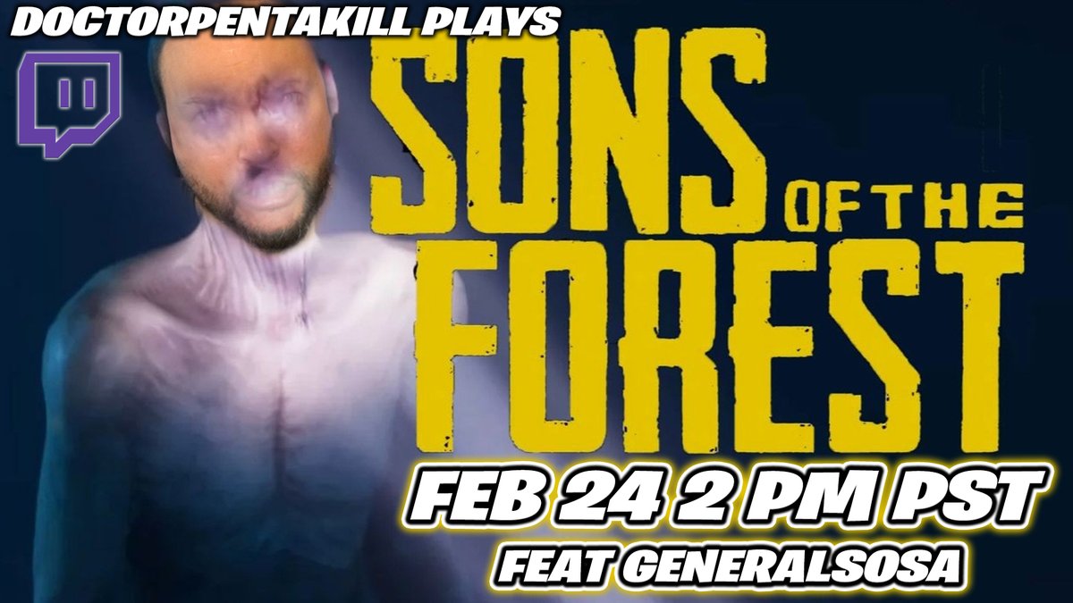DoctorPentakill's tweet photo. This Friday!
#sonsoftheforest #horrorgame #survival https://t.co/mUlWUdfioO