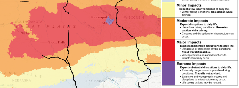 Impacts from the winter storm midweek are expected to be WIDESPREAD and SIGNIFICANT!  
🚙Dangerous to impossible travel.
🔦Disruptions to power.
❄️Heavy snowfall
🌬️Blowing snow/potential blizzard-near blizzard
🥶Frigid wind chills -20F to -30F by Thursday/Friday.