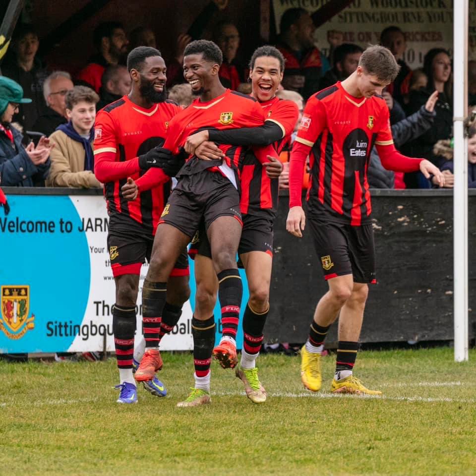 Goal number 1 for <a href="/SittingbourneFC/">Sittingbourne FC</a> in a thrilling 5-0 win against <a href="/HHTFC/">Haywards Heath Town FC</a> with 2 assists 👏🏽

It feels good and I’m back smiling!