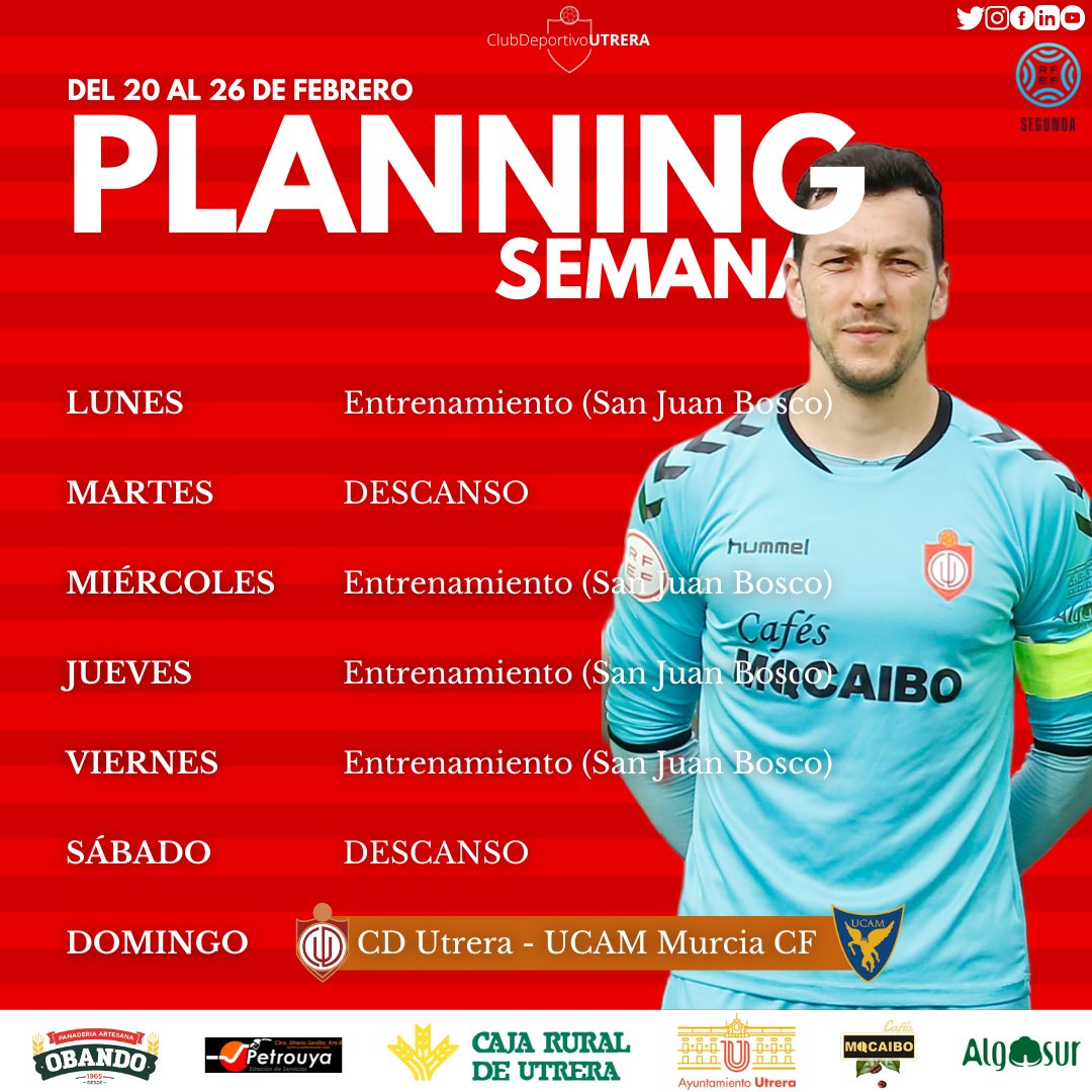 UTRERACD's tweet photo. 𝙉𝙪𝙚𝙫𝙖 𝙨𝙚𝙢𝙖𝙣𝙖 con el #UtreraUCAM en mente💪
¡Saca tu entrada anticipada por 7€ o el día de partido por 10€!
𝙊𝙣𝙡𝙞𝙣𝙚: https://t.co/Z7RmMz0amO
𝙏𝙖𝙦𝙪𝙞𝙡𝙡𝙖: de lunes a viernes de 19:00h a 21:00h
¡Ayudemos al equipo a conseguir la victoria!
#ConDerechoASoñar https://t.co/smMeHmnU4I