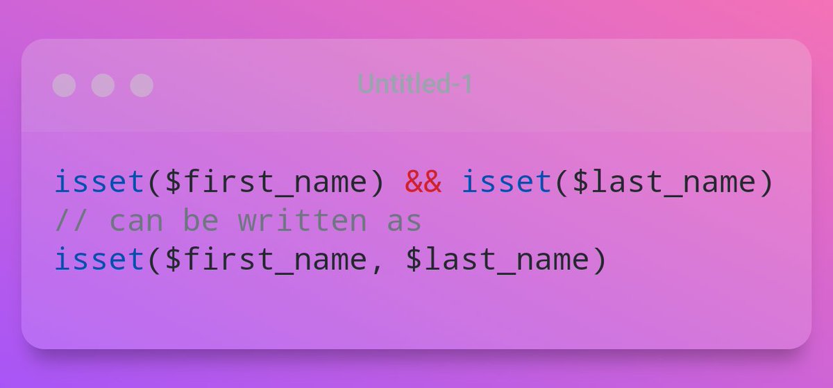 abdul_wakeel404's tweet photo. In Laravel, isset() is a PHP function that is commonly used to determine if a variable has been set and is not null.
Here is a tip related to utilization of isset:
#LaravelTip https://t.co/oTA05Uw2Ms