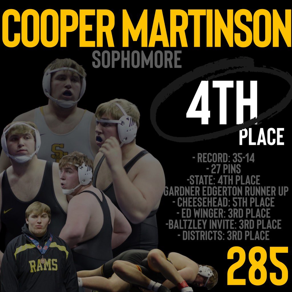 sepwrestling's tweet photo. @CooperMartinso4 put in a big summer of wrestling and it showed. He went from not qualifying for State as a freshman to placing 4th as a sophomore. He’ll be an even bigger &amp; better version of himself in this Senior dominated weight class next year ‘cause he’s BACK . . . https://t.co/OX4ZqZQR44