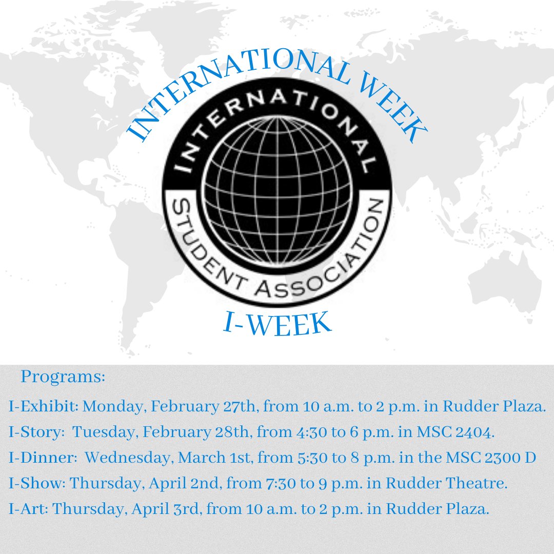 tamuglac's tweet image. Check out I-Week! #tamu #glac #iweek #internationalweek