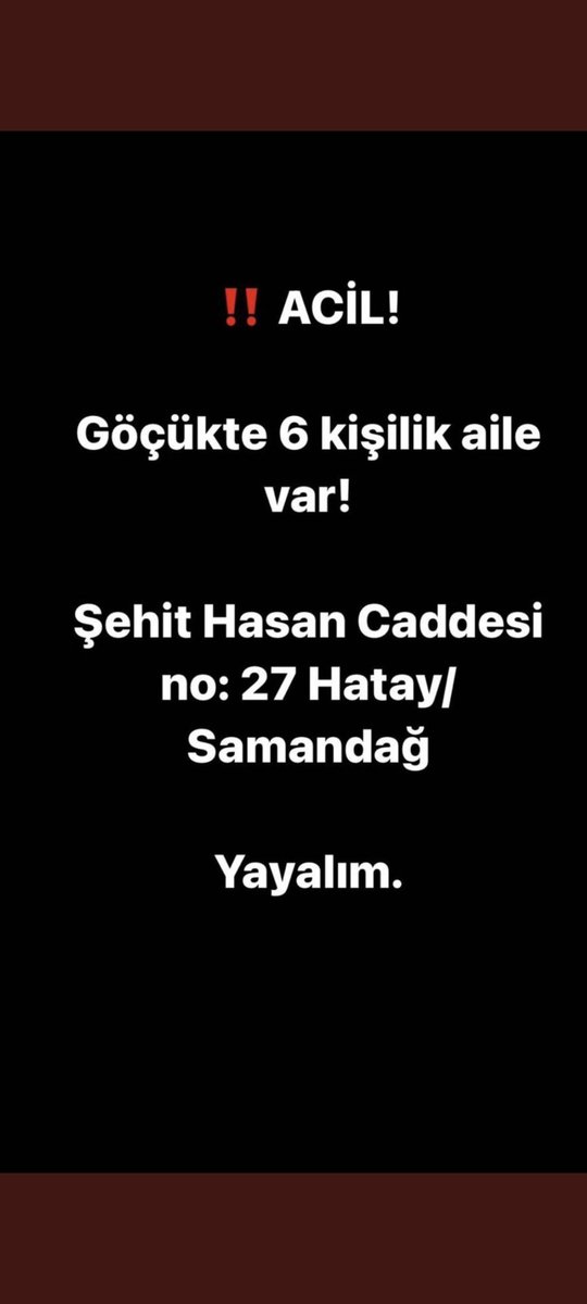 NazliDizlek's tweet photo. #Hatay'da 6.4 https://t.co/35Zvx62h8C