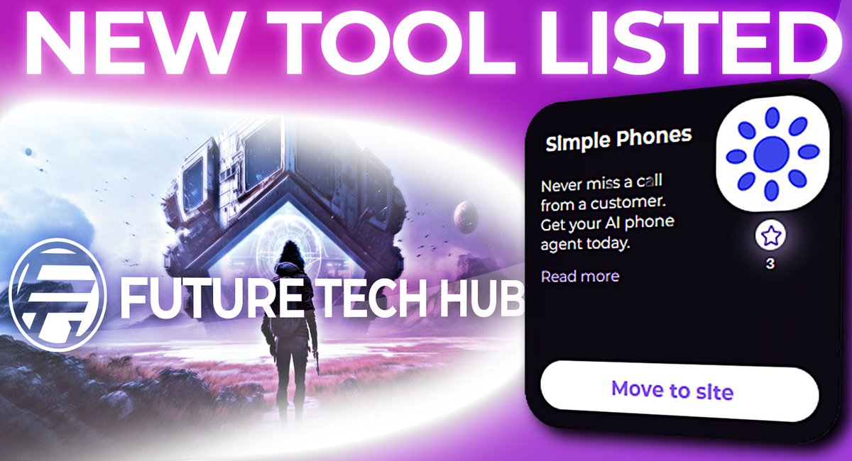 FutureTechHub_'s tweet image. We just started listing new projects after website release! Hello! @simplephonesai 

We keep gathering and remember to contact us if you want your project to be in our upcoming feature reel!

futuretechhub.net 

#Artificialintelligence #ChatGPT #AI