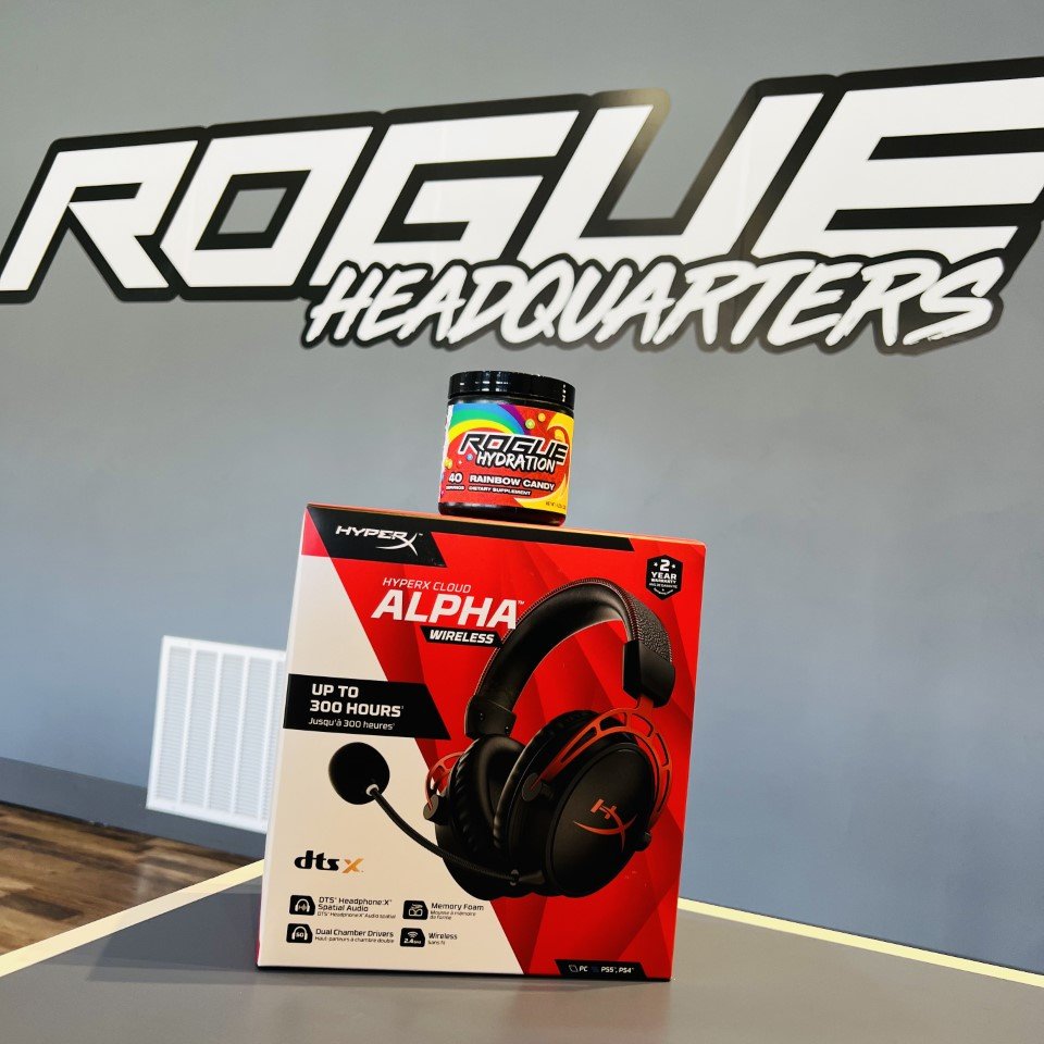 Our good friends <a href="/HyperX/">HyperX</a> wanted to support our brand new flavor release and sent us a couple HyperX Cloud Alpha Headsets to giveaway.

Like + Comment + RT for a chance to get a FREE tub of Rainbow Candy &amp; this epic #HyperX headset.

Try The New Flavor RogueEnergy.com/products/rainb…