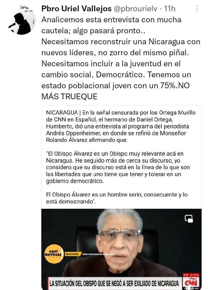 jarquin_norman's tweet photo. @oppenheimera Humberto Ortega, su historia está marcada por miles de asesinatos de Nicaragüenses inocentes
¿Por qué ustedes la prensa entrevistan este tipo de personas?
#Trueques
#Zorros del mismo piñal
@MunecaFuentes @Nicapublican @CoreaFonte @EntrelineasNoOf @Santiagoaburto8 https://t.co/besps83AIx