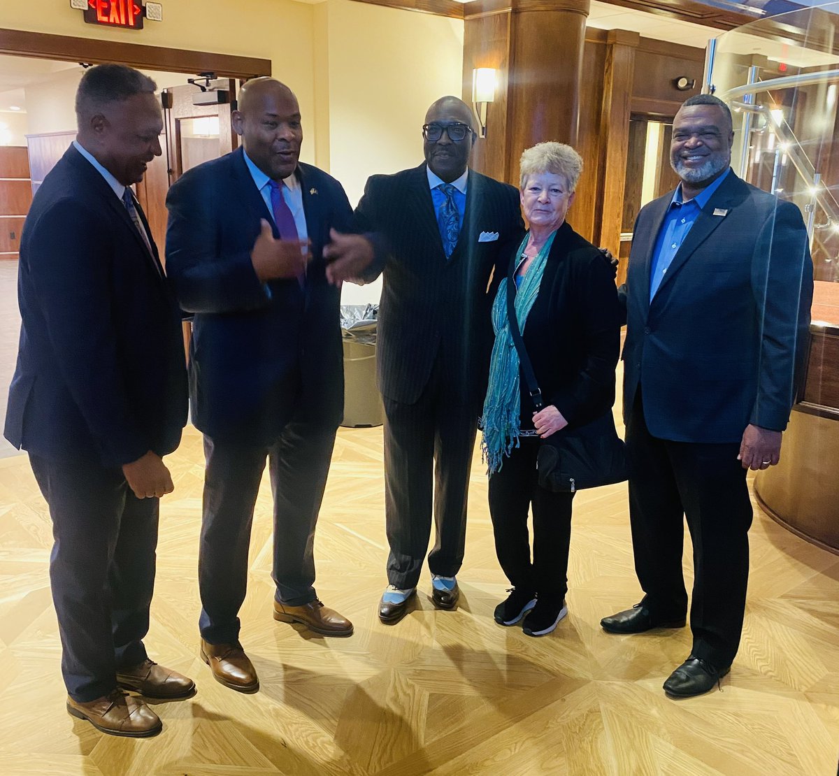 RideKCTransit's tweet photo. Celebrating the 103rd Anniversary of Negro Leagues Baseball this morning. @JCEFrankWhite @TyroneGarner9 @nlbmprez @melbynum @The3rdthelast https://t.co/YkZidQUKs0