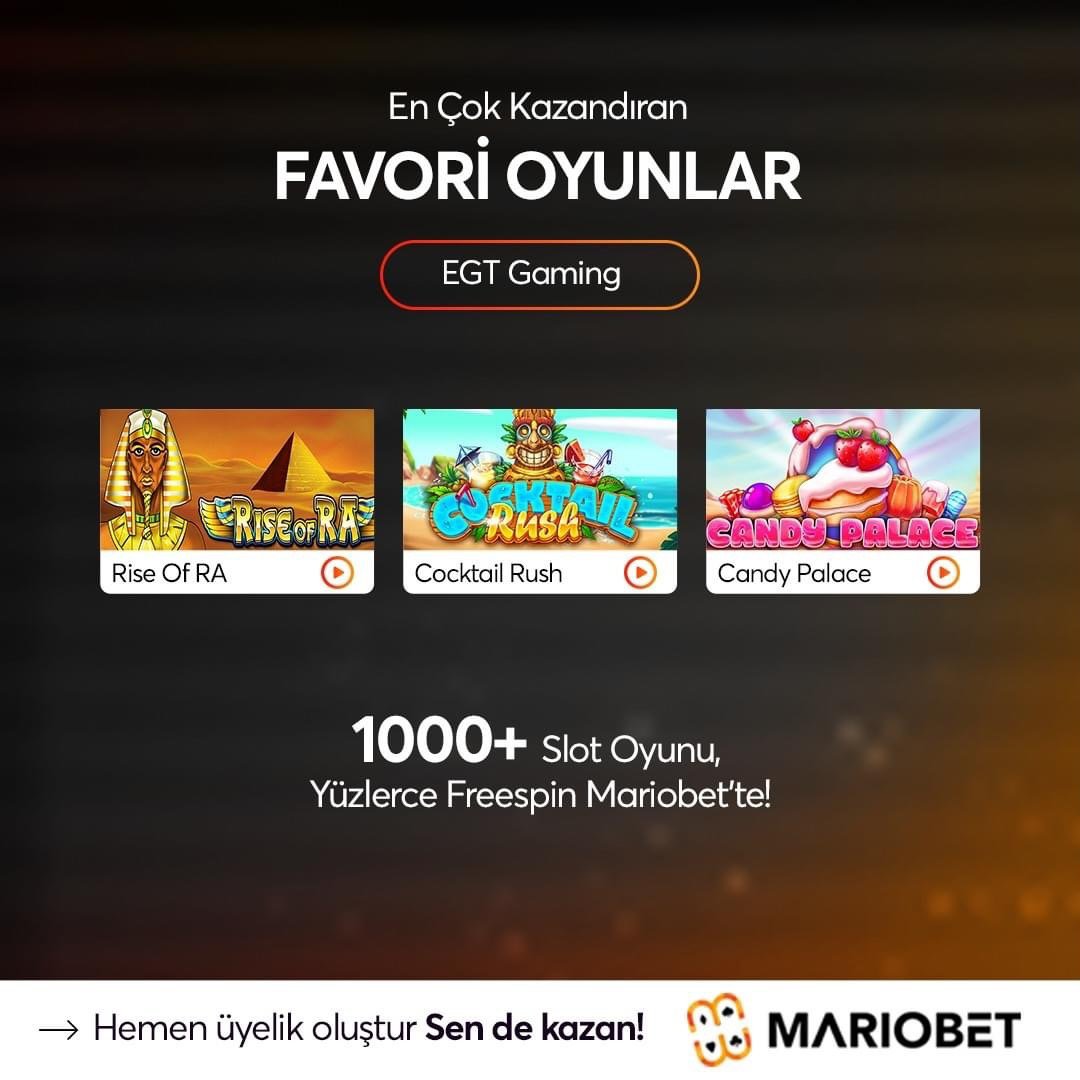 Hemen sende gel bu eşsiz heyecan ve kazancın ortaklarından biri olma şansını kaçırma!

✅Mariobet : cutt.ly/Q3rIgJH

100 TL DENEME BONUSU 

#Mariobet #denemebonusu #marsbahis  superbahis #piabet vevobahis betnano