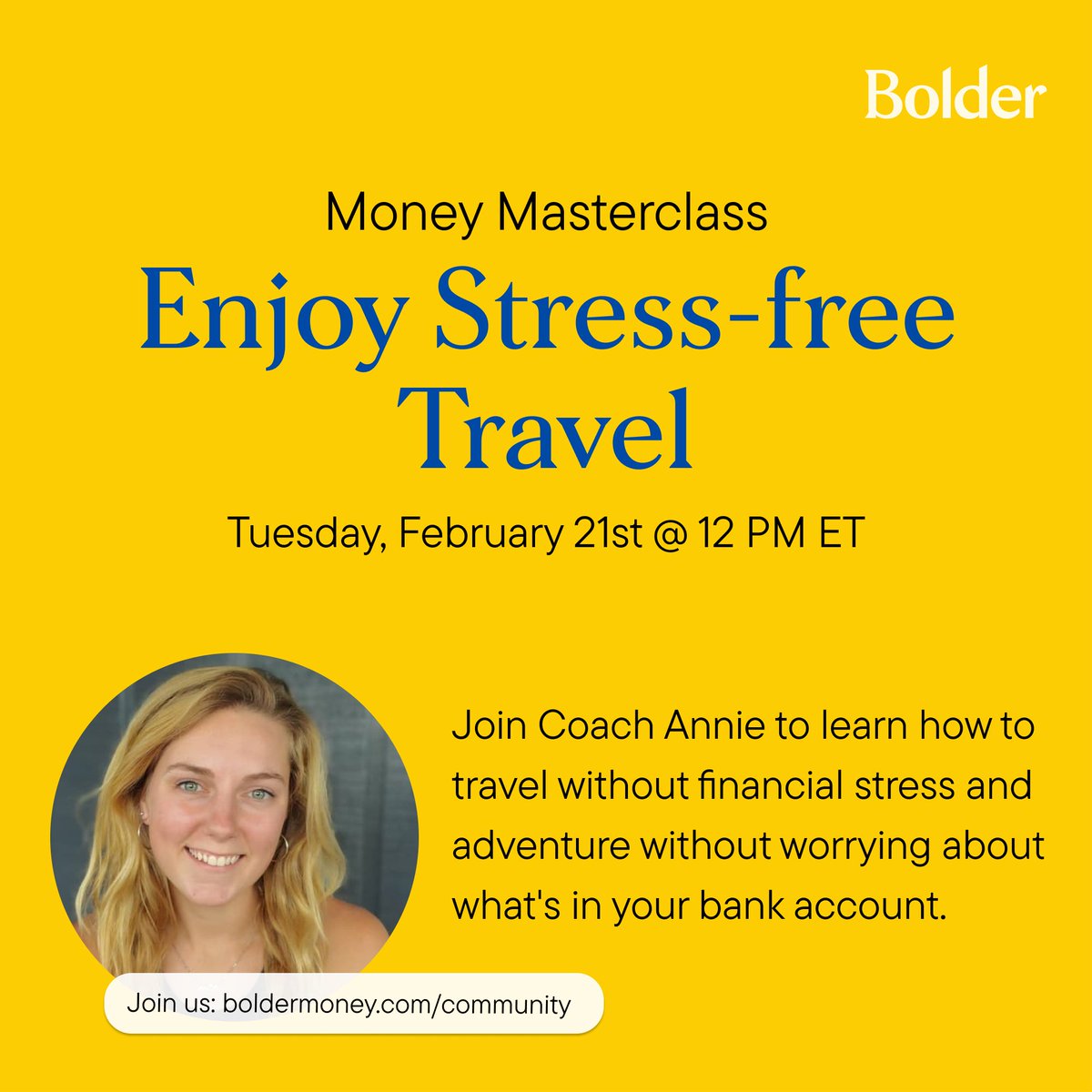 Not sure how to fit travel into your spending and savings plan? Want to travel, but without the stress of always thinking about money? Then you've got to join this Money Masterclass: boldermoney.circle.so/c/masterclasse… #travelbug #travelplans #travelonabudget