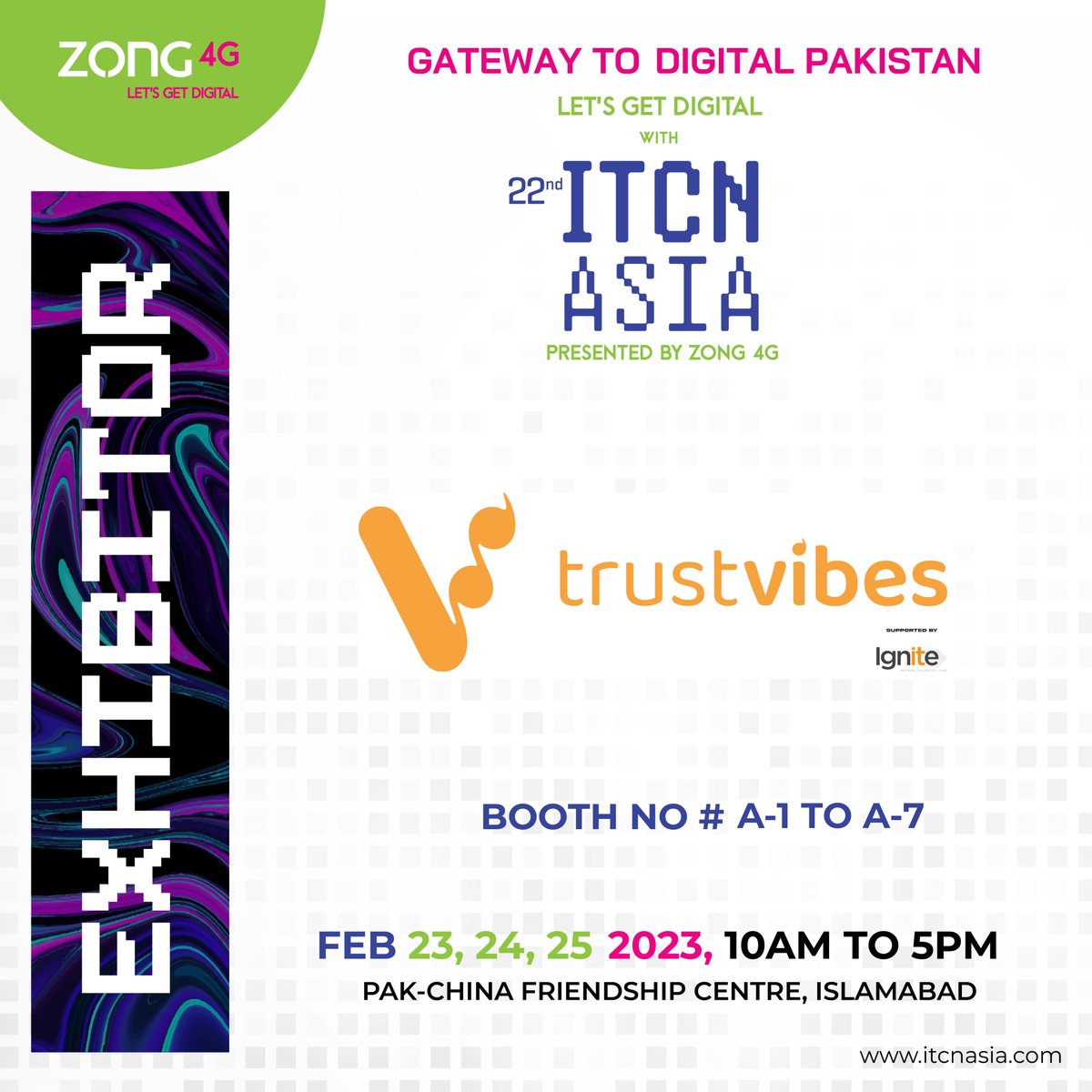 We're excited to have been invited and sponsored by Ignite, attending the most significant tech industry event in Pakistan! 

This event brings together the top talent in global and Asia businesses.
#ITCNAsia #TrustVibes #Ignite #web3 #Funding