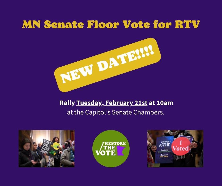 RTVMN's tweet photo. Did you hear?

The Senate has the chance to #RestoreTheVote tomorrow!

Join us at the Capitol tomorrow as we show our power and then get ready to celebrate!

TOMORROW / 10 AM / The Capitol https://t.co/zSjuHlAQEh