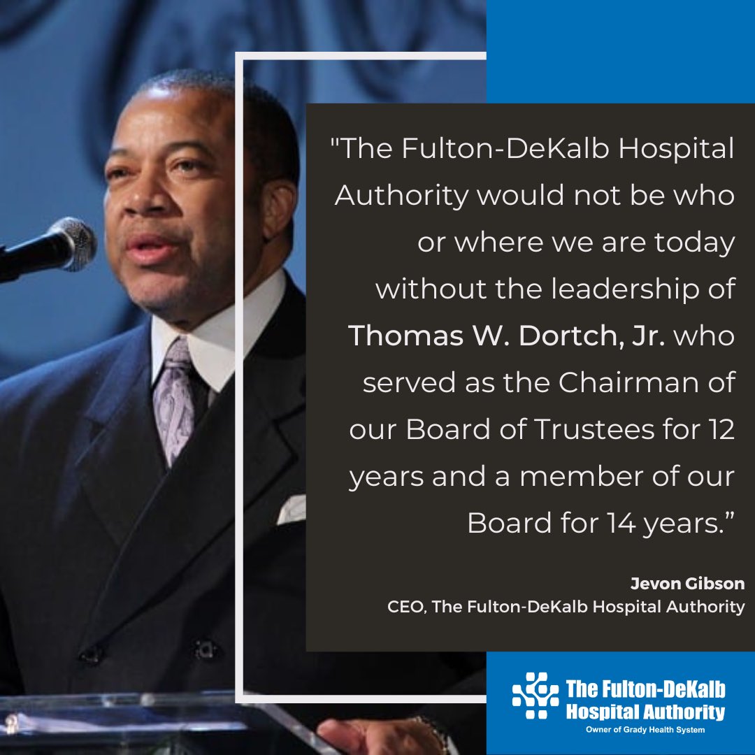 TheFDHA's tweet image. A statement from our CEO, Jevon Gibson on the passing of The #FDHA’s longest standing Board Chairman, Thomas W. Dortch, Jr.