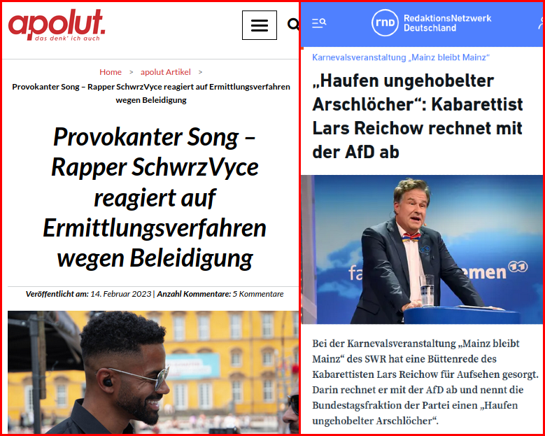 FrankenDemo's tweet photo. Gegen den Rap-Künstler @SchwrzV läuft wegen Verwendung der Begriffe F*tze &amp; Str*cher ein #Ermittlungsverfahren wegen #Beleidigung von Politikern.

Wird #Reichow nach seinem A*Loch-Ausfall gegen die #AfD auch rechtsstaatliche Konsequenzen verspüren? 🧐

➡️ https://t.co/YDQvOZmPkk https://t.co/R42qqOt7oH