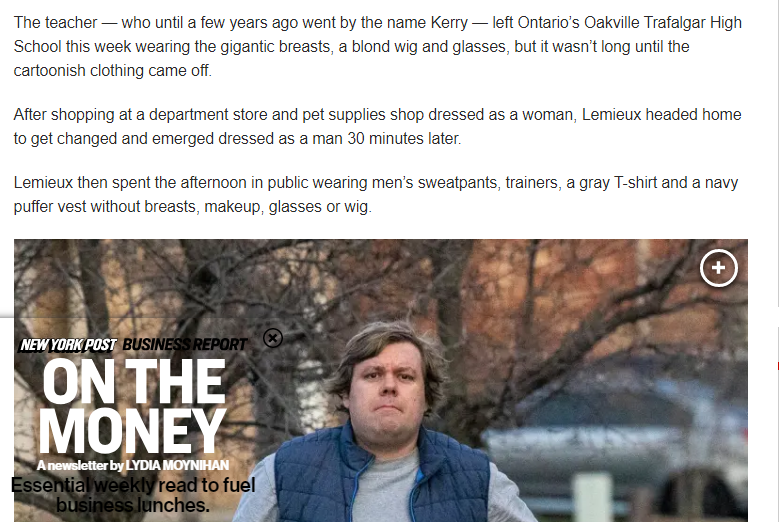 BREAKING: The "trans teacher with giant prosthetic breasts" story that dominated the culture wars according to neighbors is not in fact trans and presents as a man in his every day life