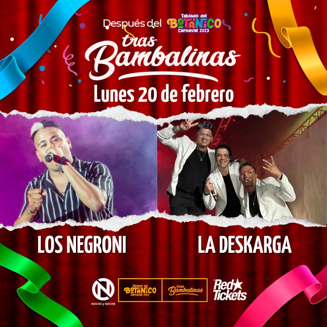 ¡Hoy tenemos noche de murgas y cerramos bailando con música en vivo 🎤 ¿Venís?

🎟 Entradas en <a href="/RedTicketsUY/">RedTickets Uruguay</a>, en la app Noche y Noche o en la boletería del tablado.