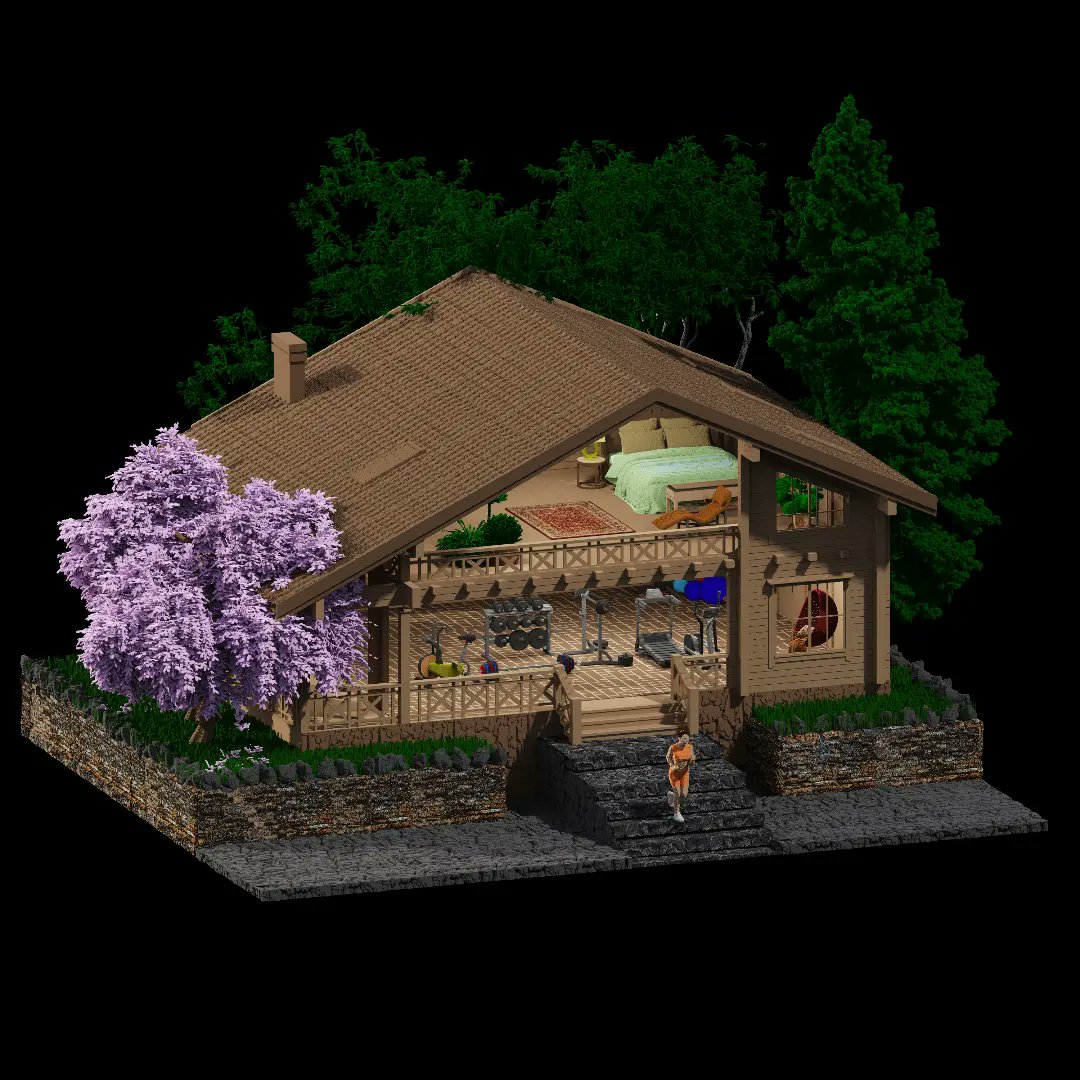 samira_voxelart's tweet photo. 📌📋 🧊Art thread 🏡🏠

I write about the "Dreamy Homes " collection in this tweet.

1_What are "Dreamy Homes"?

I'm designing famous jobs and homes with voxel art. These houses will be designed with specific space of every job to show their atmosphere

continue👇
1/1 https://t.co/4H5EvRcaWl