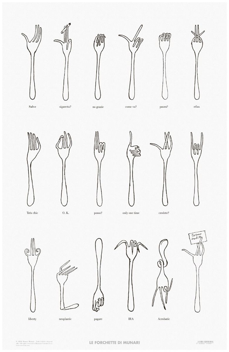 JessicaZufferli's tweet photo. Forchette parlanti, Bruno Munari.
Forchette in acciao inox piegate all’espressività a discapito della funzione,  un esempio emblematico di un’arte che si permette di concentrarsi esclusivamente sull’esercizio della fantasia. https://t.co/ZyVi9XOYYe