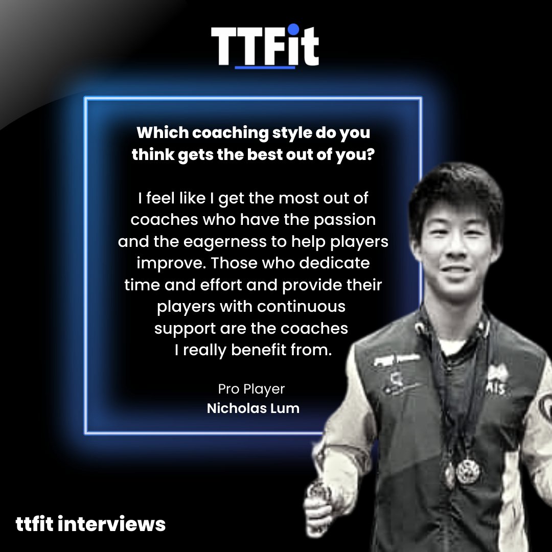 TableTennisFit's tweet photo. We asked pro player Nicholas Lum

Which coaching style do you think gets the best out of you? 🏓

To read the rest of the interview with pro players and coaches check the link in our bio 🔗  to read them on our website or the media section in our app! 📲 https://t.co/YNWpRshoCw