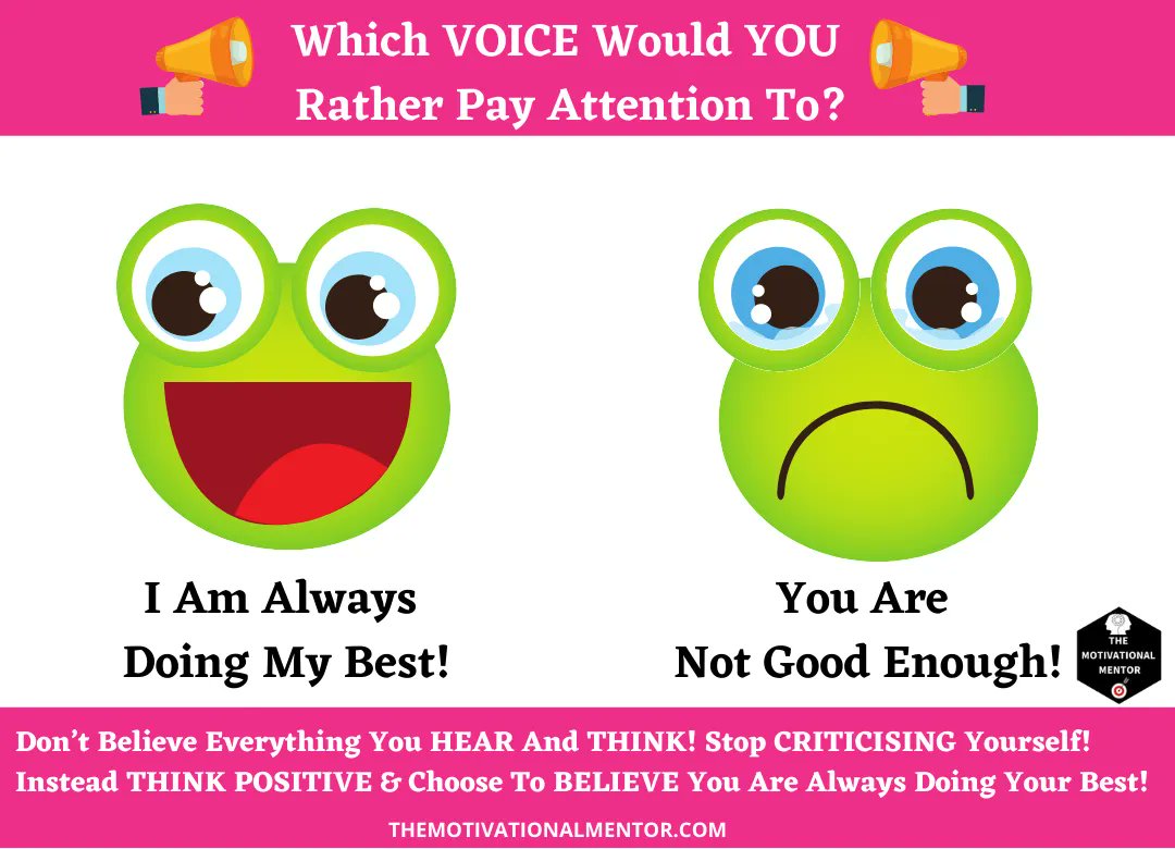 Don’t allow your inner fears and inner critic stop you from doing your best.
#TheMotivationalMentor #WhatYouReallyWantNow
@BarbaraLoraineN #personaldevelopment #GrowthMindset #mindfulness #GoalAchieversCommunity #FamilyTrain #affirmations #MondayMotivaton #Mondayvibes #positivity