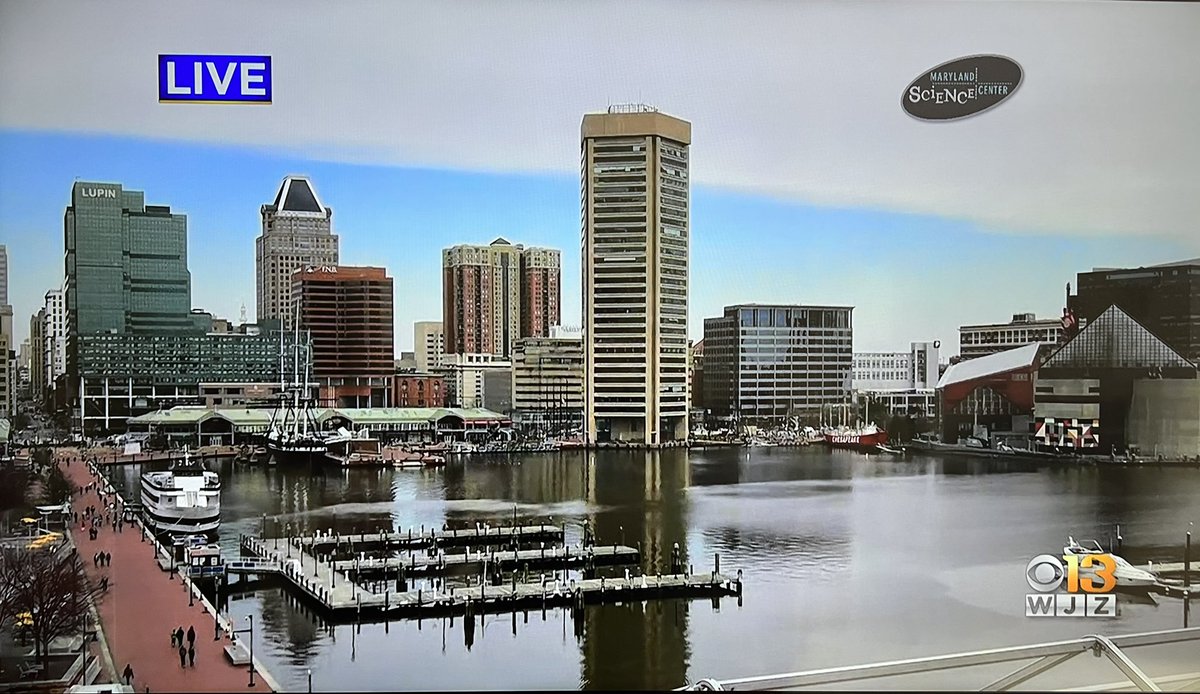 I was watching the news earlier…#withlovefromBaltimore #InnerHarbor