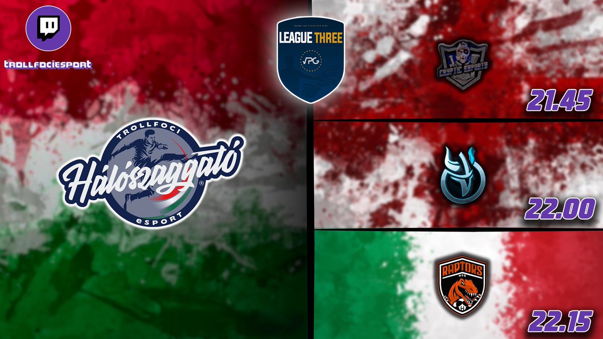 TrollFoci-Hálószaggató eSport (@trollfocie) on Twitter photo Evening matches in the <a href="/OfficialVPG/">Virtual Pro Gaming</a> <a href="/VPGEurope/">Virtual Pro Gaming | Europe</a>
🆚 <a href="/CrypticEsports0/">Cryptic Esports</a>
⏰ 21:45
🆚<a href="/OrkadiaeSports/">Orkadia Esports</a>
⏰ 22:00
🆚<a href="/ItalianRaptorss/">ITALIAN RAPTORS</a>
⏰ 22:15 Evening matches in the <a href="/OfficialVPG/">Virtual Pro Gaming</a> <a href="/VPGEurope/">Virtual Pro Gaming | Europe</a>
🆚 <a href="/CrypticEsports0/">Cryptic Esports</a>
⏰ 21:45
🆚<a href="/OrkadiaeSports/">Orkadia Esports</a>
⏰ 22:00
🆚<a href="/ItalianRaptorss/">ITALIAN RAPTORS</a>
⏰ 22:15