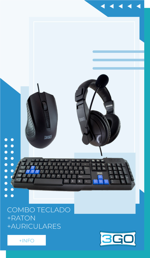 Me llamo #CombodrileH2 y soy el combo perfecto para esta primavera! 

Todo lo que necesitas, está en  3go.es/es/

#TecnologicamenteTuyos #MadeInGranada #3go 💙💙#teclado #combo #mouse #auriculares