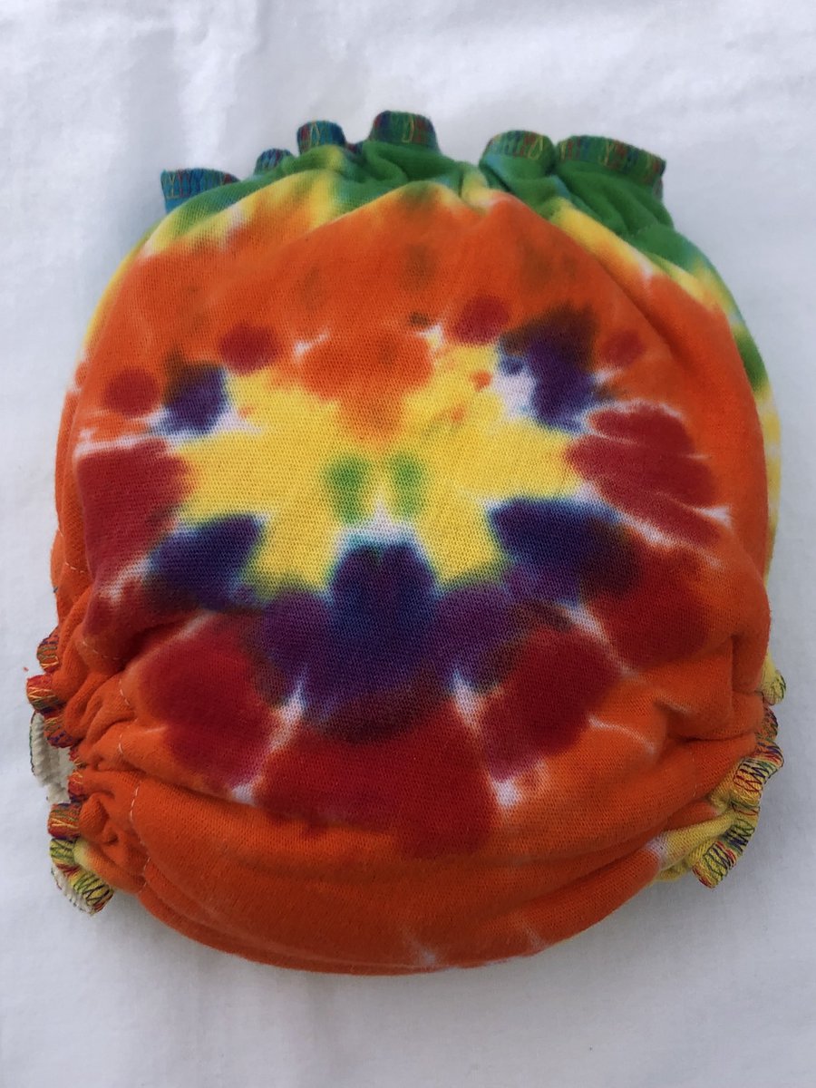 Loveybums recycle tee tie dye diaper.