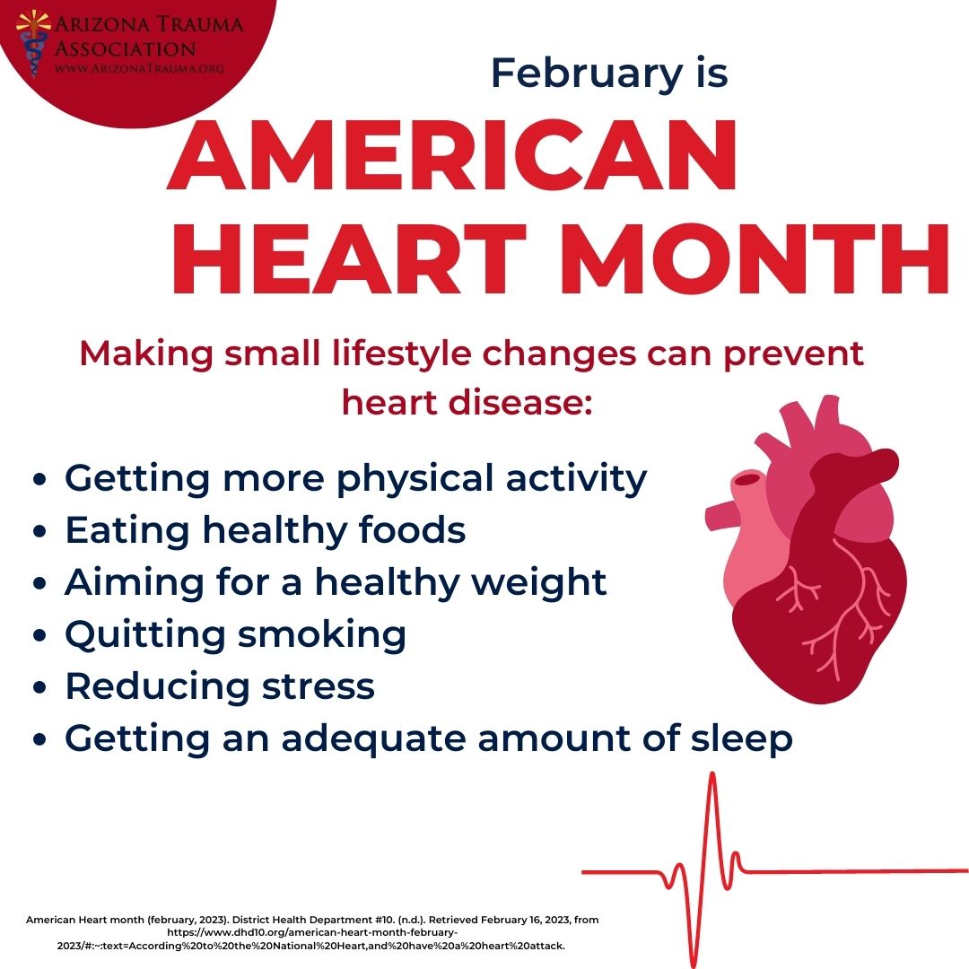 AzTrauma's tweet photo. Many associations focus on teaching people how to lead heart-healthy lifestyles throughout February. In the post above, we have listed some healthy lifestyle changes you can implement to prevent heart disease.
#AZTA https://t.co/Evo03XnY7B
