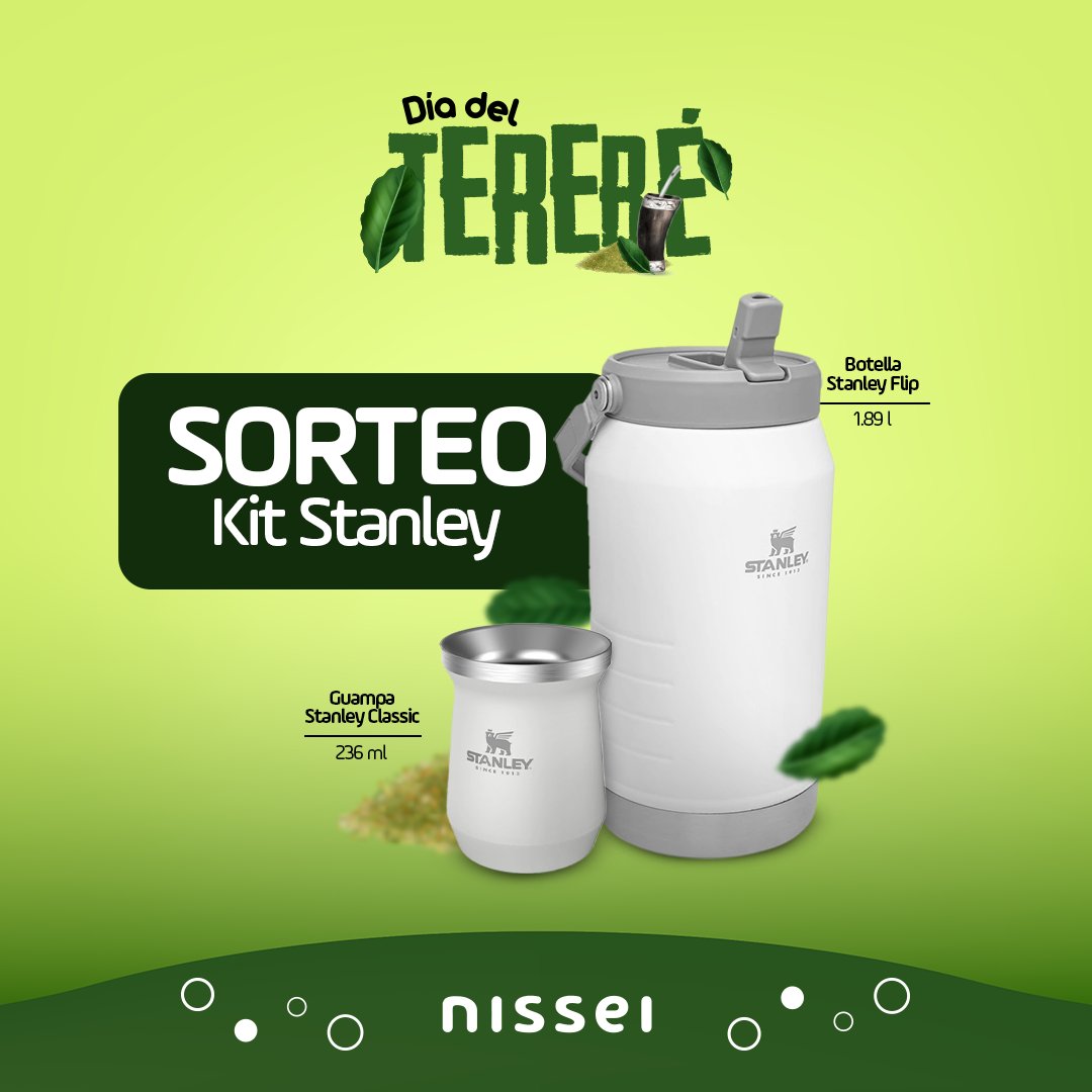 TEN de Nissei 😎 (@nisseiparaguay) on Twitter photo Porque se portan bien es de mi agrado anunciar que tenemos SORTEOOO📢🥳
#tionissei te regala 1 #KitStanley de TERMO + GUAMPA STANLEY.
Ya saben lo que tienen que hacer:
-Seguir a <a href="/nisseiparaguay/">TEN de Nissei 😎</a>
-RT a este tweet
-Comentar #tionissei #terere
Anunciamos al ganador/a el 25/FEB 🙌 Porque se portan bien es de mi agrado anunciar que tenemos SORTEOOO📢🥳
#tionissei te regala 1 #KitStanley de TERMO + GUAMPA STANLEY.
Ya saben lo que tienen que hacer:
-Seguir a <a href="/nisseiparaguay/">TEN de Nissei 😎</a>
-RT a este tweet
-Comentar #tionissei #terere
Anunciamos al ganador/a el 25/FEB 🙌