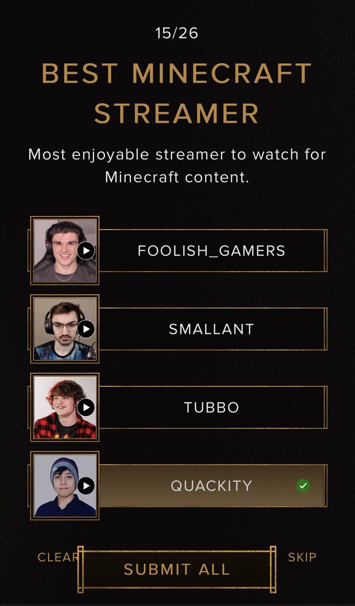 dream smp updates!🎗️ on Twitter "RT updatingdtqk Quackity is nominated for ‘Best Minecraft