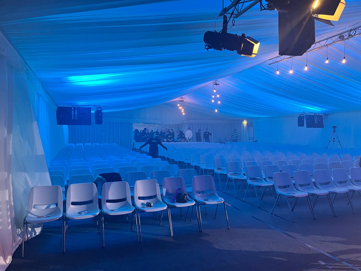 glenscrivener's tweet image. In Durham for the Christian Union’s “More” events week. Please pray as I seek to spotlight Jesus every evening from John’s Gospel. The tent’s just starting to fill up.