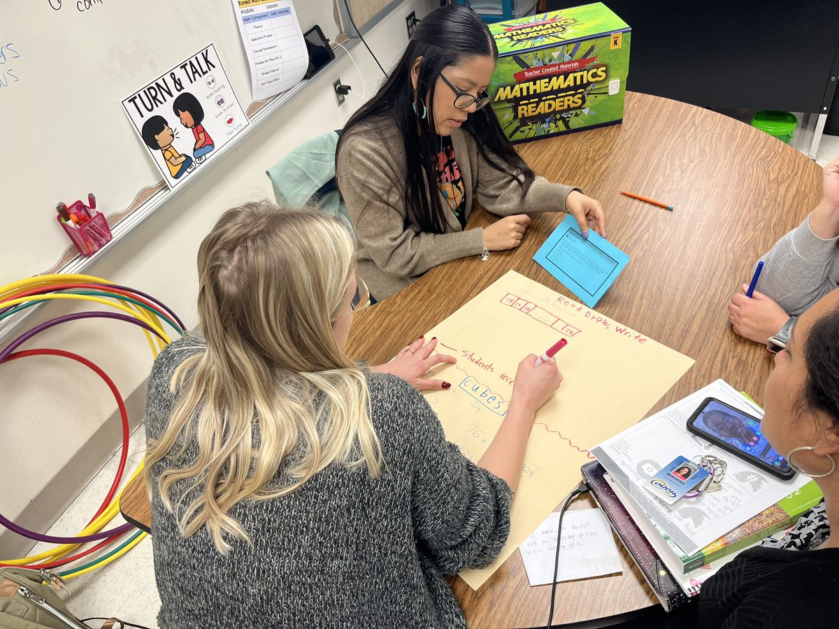 CarianneRapp's tweet photo. Kindergarten teachers understanding what it takes for our students to be successful on word problems! #gisdmathrocks @GISD_PD #nomoreCUBES https://t.co/GBns76E4QH