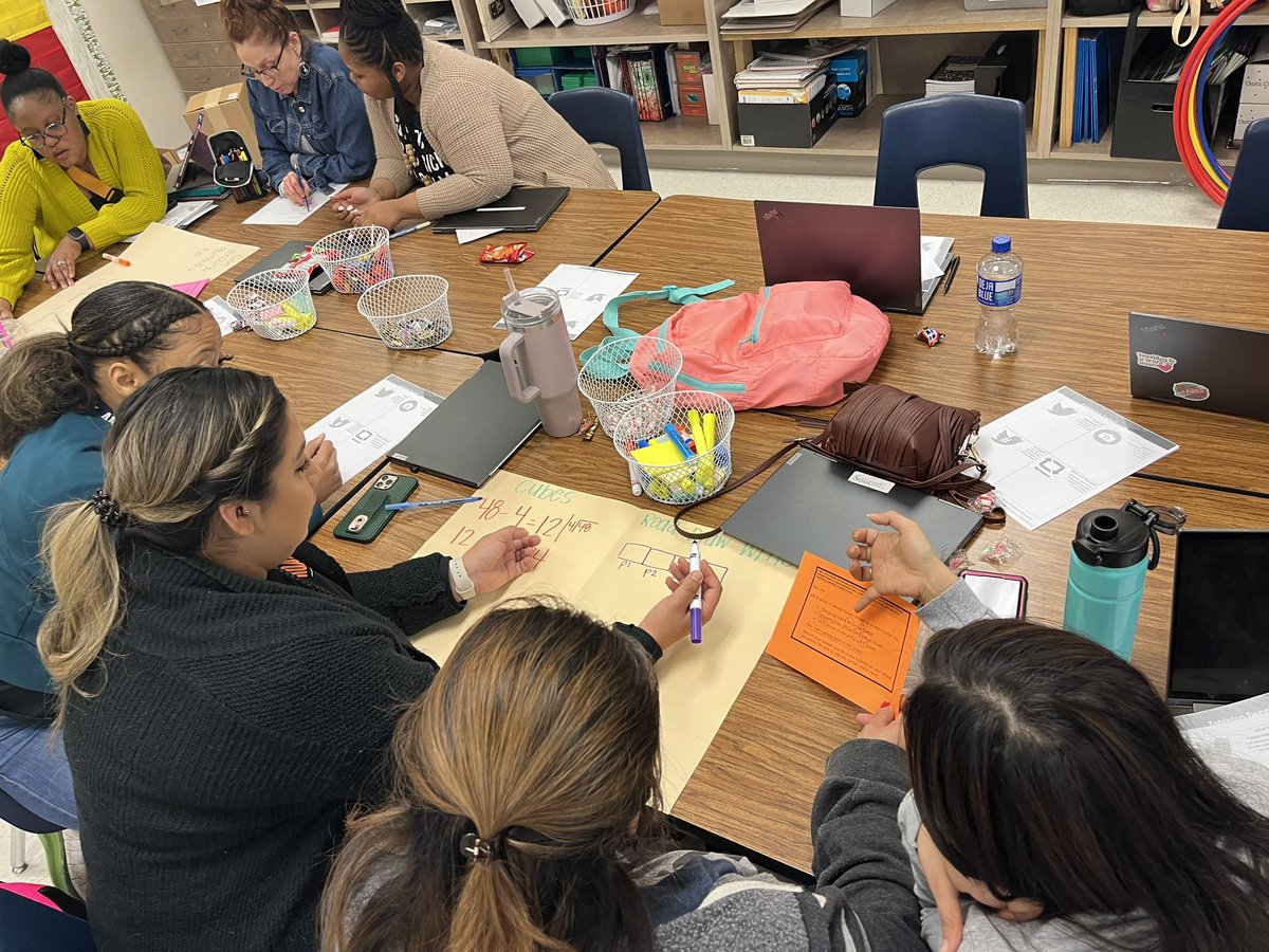 CarianneRapp's tweet photo. Kindergarten teachers understanding what it takes for our students to be successful on word problems! #gisdmathrocks @GISD_PD #nomoreCUBES https://t.co/GBns76E4QH