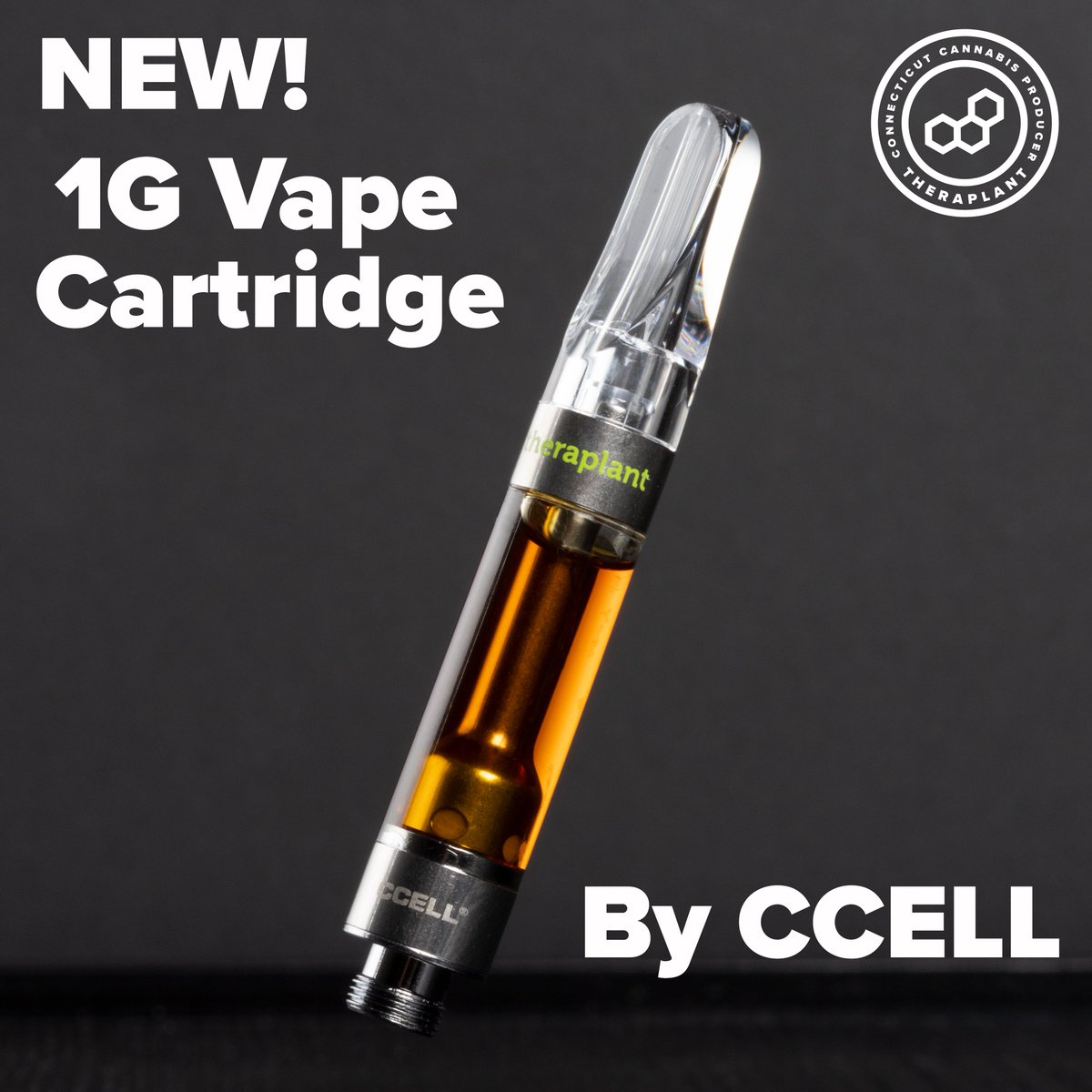 NEW! 1G Vape Cartridges
Powered by CCELL <a href="/CCELLofficial/">CCELLofficial</a>  
Are now a part of the Theraplant product lineup &amp; 
arriving at Connecticut dispensaries this week!