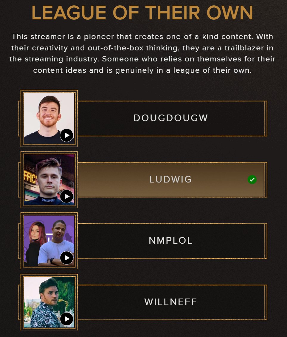 OFFBRAND on Twitter "YOUR VOTE MATTERS. Voting for The Streamer Awards